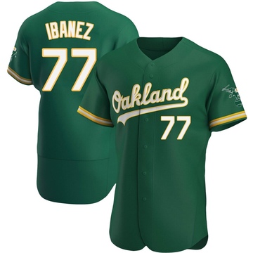 Authentic Andy Ibanez Men's Oakland Athletics Kelly Green Alternate Jersey