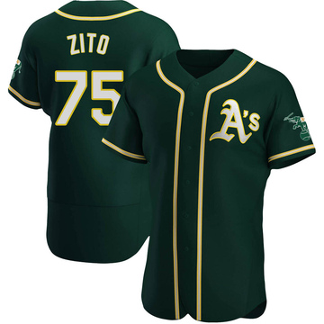 Authentic Barry Zito Men's Oakland Athletics Green Alternate Jersey