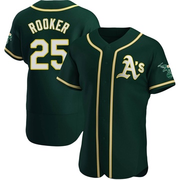 Authentic Brent Rooker Men's Oakland Athletics Green Alternate Jersey
