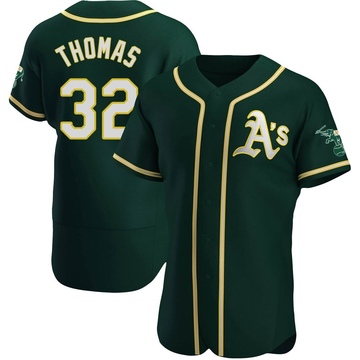 Authentic Colby Thomas Men's Oakland Athletics Green Alternate Jersey