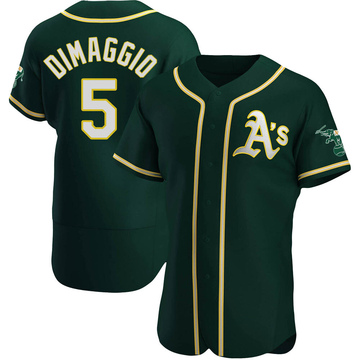 Authentic Joe Dimaggio Men's Oakland Athletics Green Alternate Jersey
