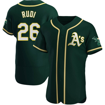 Authentic Joe Rudi Men's Oakland Athletics Green Alternate Jersey