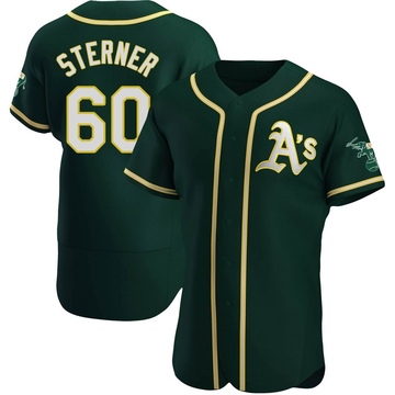 Authentic Justin Sterner Men's Oakland Athletics Green Alternate Jersey