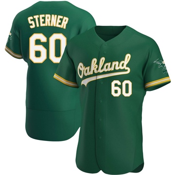 Authentic Justin Sterner Men's Oakland Athletics Kelly Green Alternate Jersey