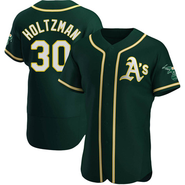 Authentic Ken Holtzman Men's Oakland Athletics Green Alternate Jersey