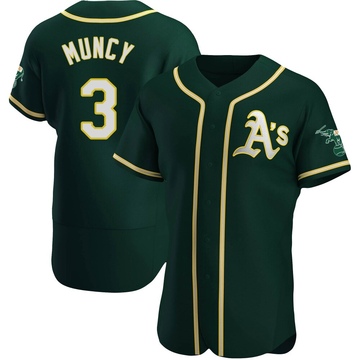 Authentic Max Muncy Men's Oakland Athletics Green Alternate Jersey