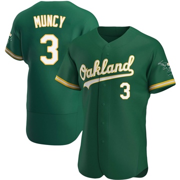 Authentic Max Muncy Men's Oakland Athletics Kelly Green Alternate Jersey