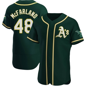 Authentic T.J. McFarland Men's Oakland Athletics Green Alternate Jersey