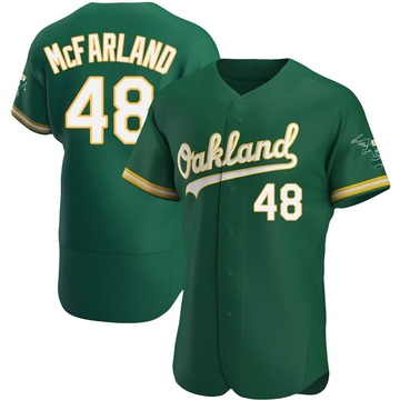 Authentic T.J. McFarland Men's Oakland Athletics Kelly Green Alternate Jersey