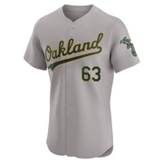 Elite Mason Barnett Men's Oakland Athletics Gray Road Jersey