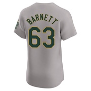 Elite Mason Barnett Men's Oakland Athletics Gray Road Jersey