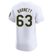 Elite Mason Barnett Men's Oakland Athletics White Home Jersey