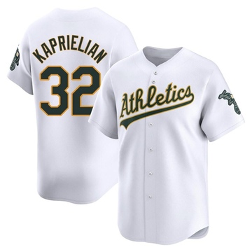 Limited James Kaprielian Men's Oakland Athletics White Home Jersey