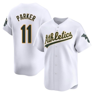 Limited Jarrod Parker Men's Oakland Athletics White Home Jersey