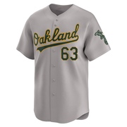 Limited Mason Barnett Men's Oakland Athletics Gray Away Jersey