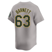 Limited Mason Barnett Men's Oakland Athletics Gray Away Jersey
