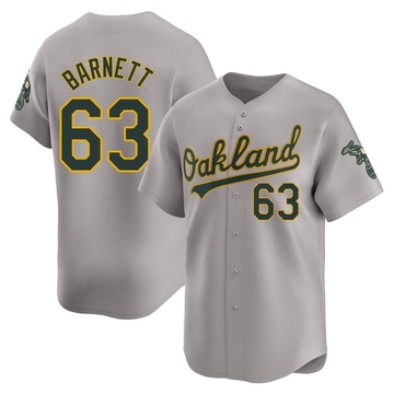 Limited Mason Barnett Men's Oakland Athletics Gray Away Jersey