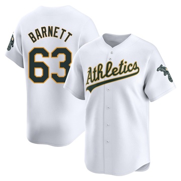 Limited Mason Barnett Men's Oakland Athletics White Home Jersey