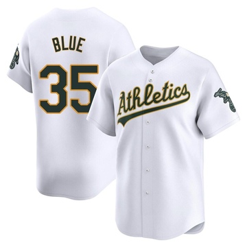 Limited Vida Blue Men's Oakland Athletics Blue White Home Jersey