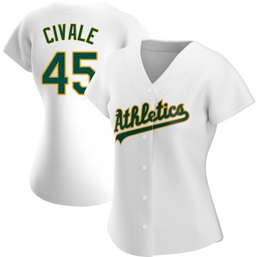 Replica Aaron Civale Women's Oakland Athletics White Home Jersey