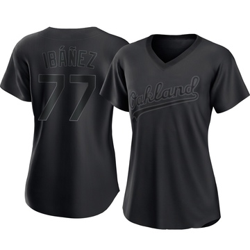 Replica Andy Ibanez Women's Oakland Athletics Black Pitch Fashion Jersey