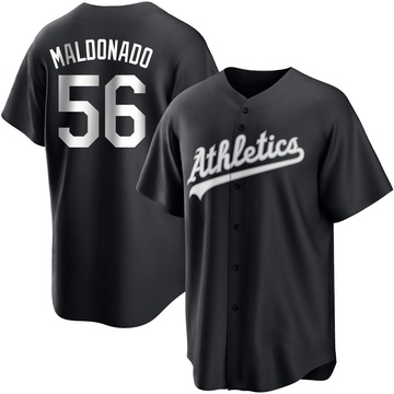 Replica Anthony Maldonado Men's Oakland Athletics White Black/ Jersey