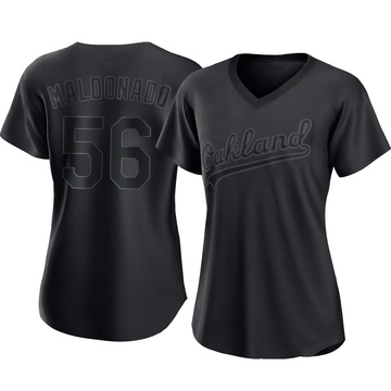 Replica Anthony Maldonado Women's Oakland Athletics Black Pitch Fashion Jersey