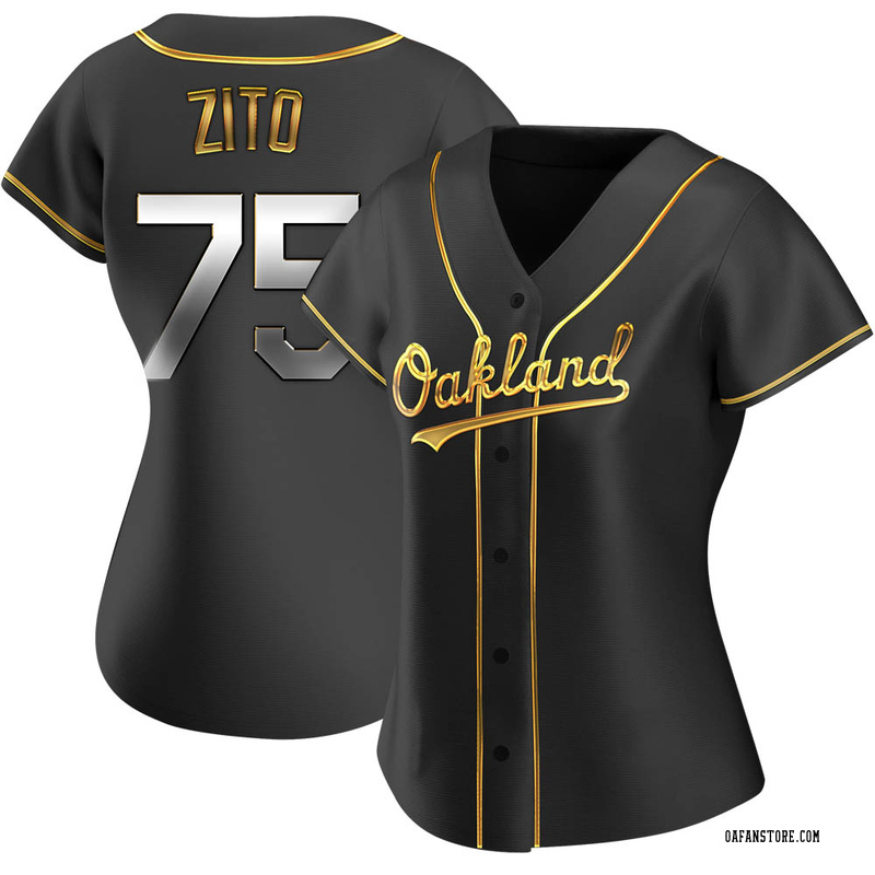 Replica Barry Zito Women's Oakland Athletics Black Golden Alternate Jersey