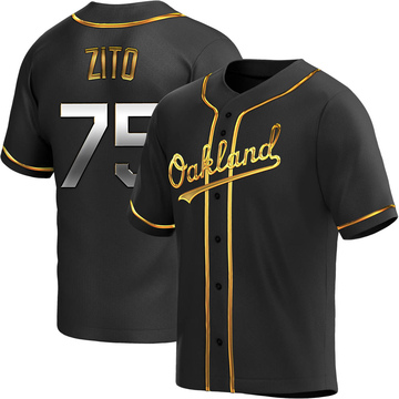 Replica Barry Zito Youth Oakland Athletics Black Golden Alternate Jersey