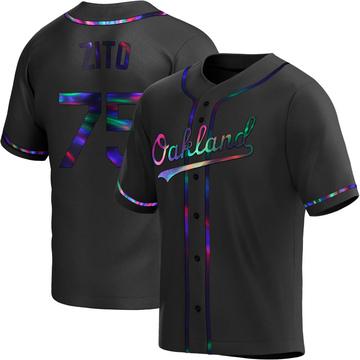 Replica Barry Zito Youth Oakland Athletics Black Holographic Alternate Jersey