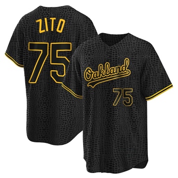 Replica Barry Zito Youth Oakland Athletics Black Snake Skin City Jersey