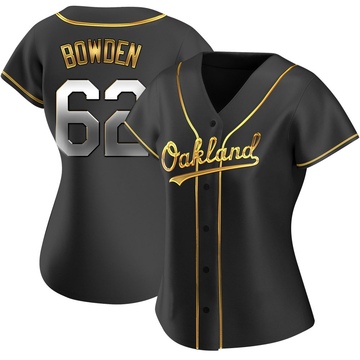Replica Ben Bowden Women's Oakland Athletics Black Golden Alternate Jersey