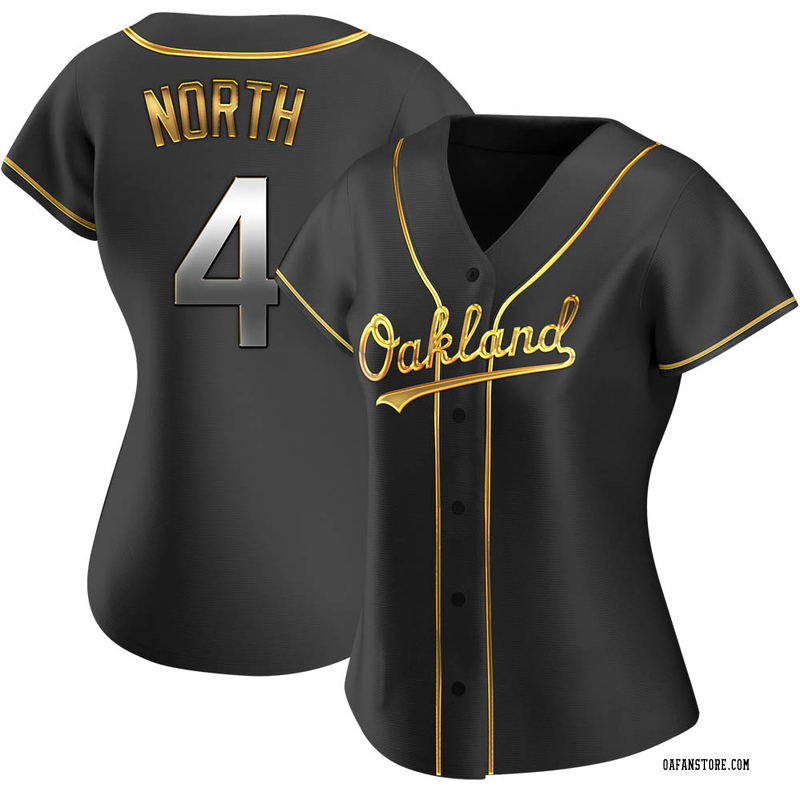 Replica Billy North Women's Oakland Athletics Black Golden Alternate Jersey