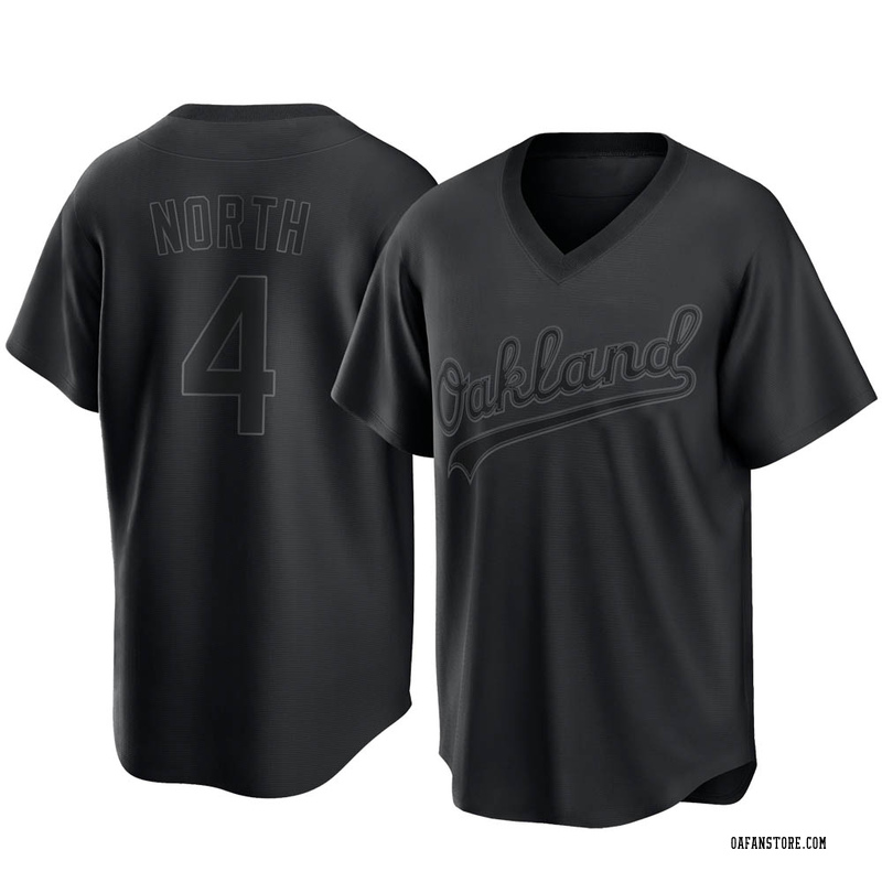 Replica Billy North Youth Oakland Athletics Black Pitch Fashion Jersey