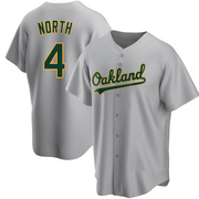 Replica Billy North Youth Oakland Athletics Gray Road Jersey