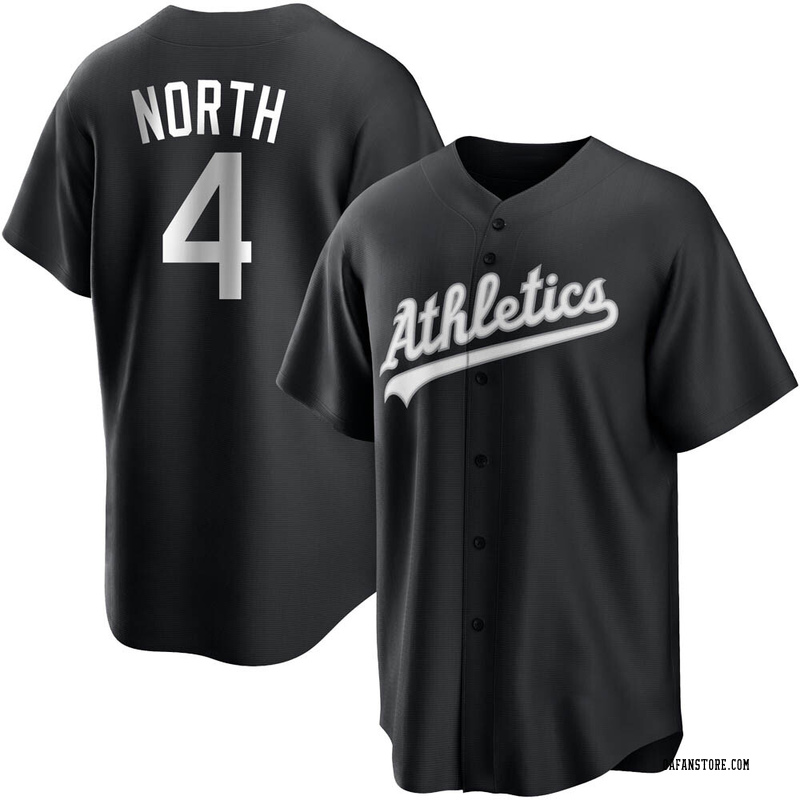 Replica Billy North Youth Oakland Athletics White Black/ Jersey