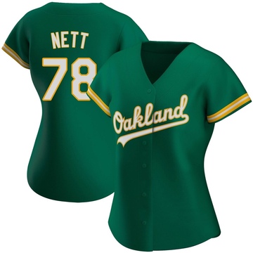 Replica Braden Nett Women's Oakland Athletics Kelly Green Alternate Jersey