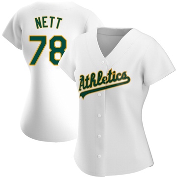 Replica Braden Nett Women's Oakland Athletics White Home Jersey