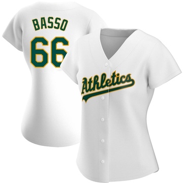 Replica Brady Basso Women's Oakland Athletics White Home Jersey