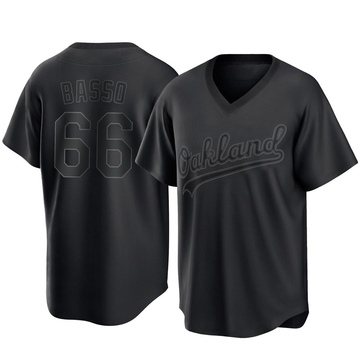 Replica Brady Basso Youth Oakland Athletics Black Pitch Fashion Jersey