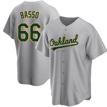 Replica Brady Basso Youth Oakland Athletics Gray Road Jersey