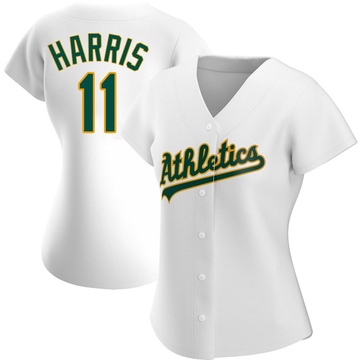 Replica Brett Harris Women's Oakland Athletics White Home Jersey