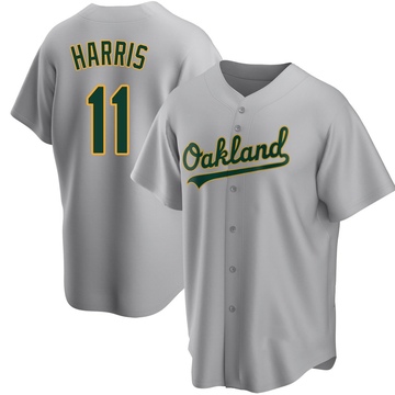 Replica Brett Harris Youth Oakland Athletics Gray Road Jersey