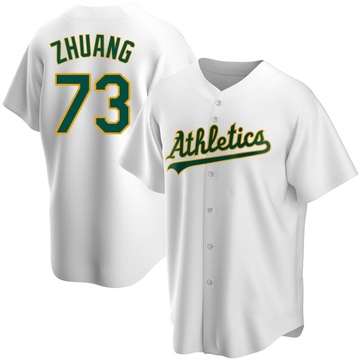 Replica Chen Zhuang Men's Oakland Athletics White Home Jersey