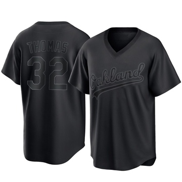 Replica Colby Thomas Youth Oakland Athletics Black Pitch Fashion Jersey