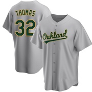 Replica Colby Thomas Youth Oakland Athletics Gray Road Jersey