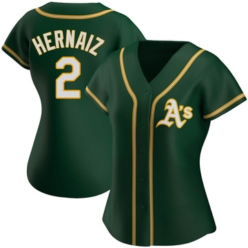 Replica Darell Hernaiz Women's Oakland Athletics Green Alternate Jersey