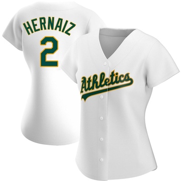 Replica Darell Hernaiz Women's Oakland Athletics White Home Jersey
