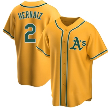 Replica Darell Hernaiz Youth Oakland Athletics Gold Alternate Jersey