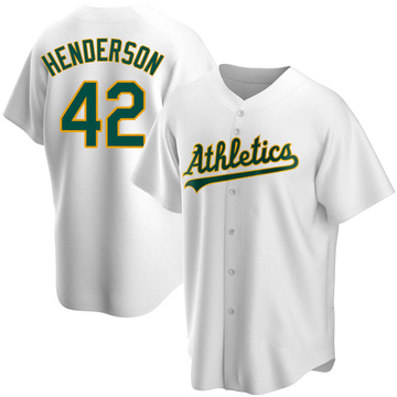 Replica Dave Henderson Youth Oakland Athletics White Home Jersey